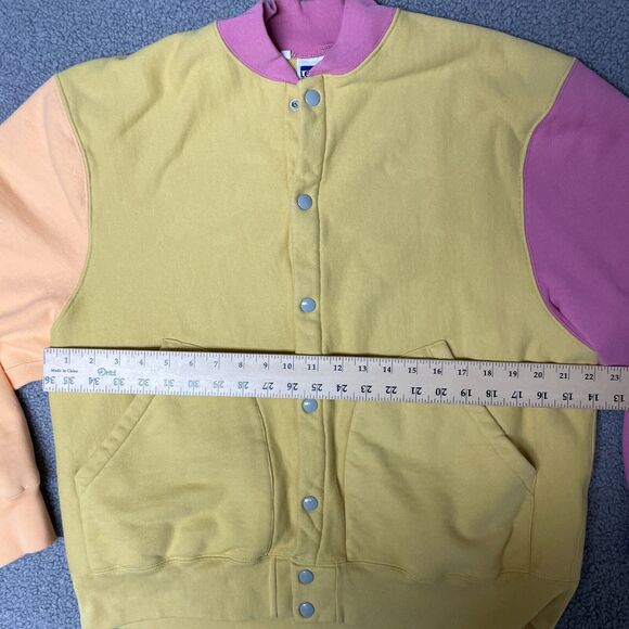 SAMPLE Levi's Vintage Clothing‎ Fleece Cardigan Lemon Orange mens size Medium - Picture 6 of 9